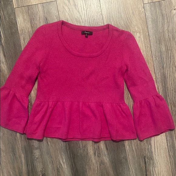 Express Sweaters - Express Vibrant Pink Knit Sweater